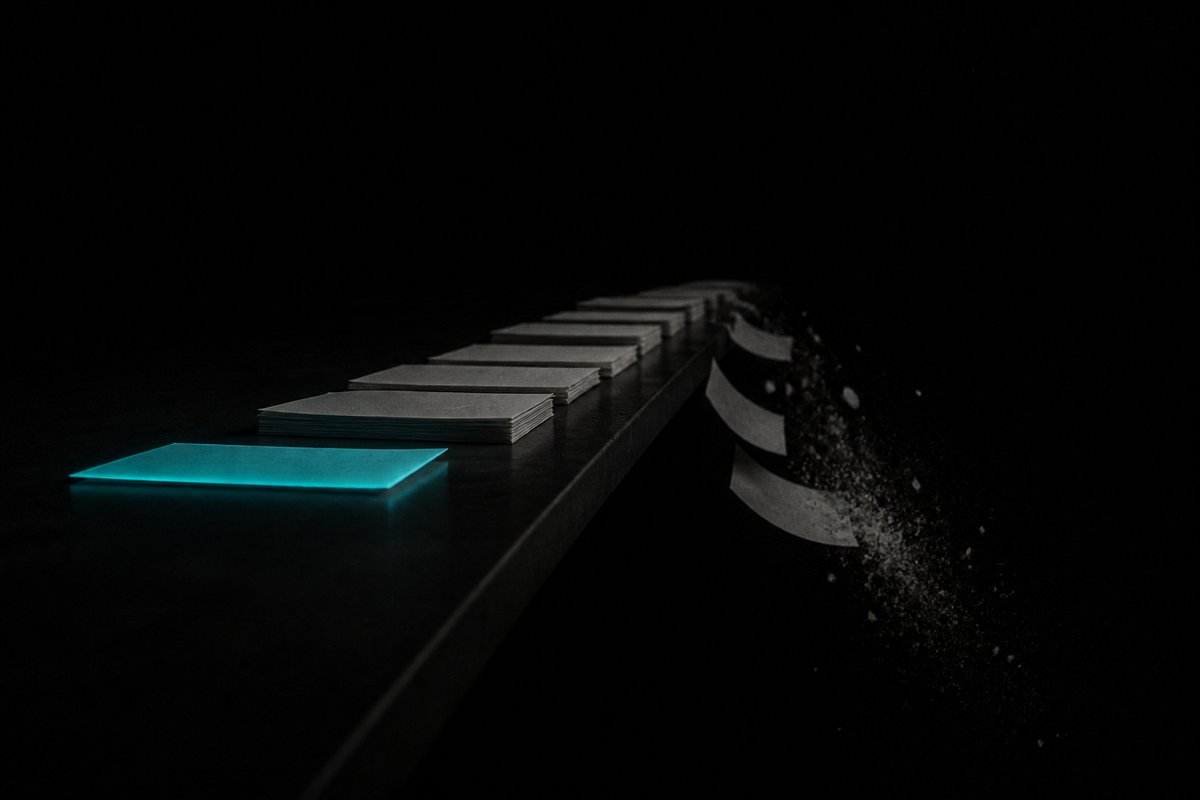 Documents sliding off the edge of a desk into darkness — long threads silently drop their own context